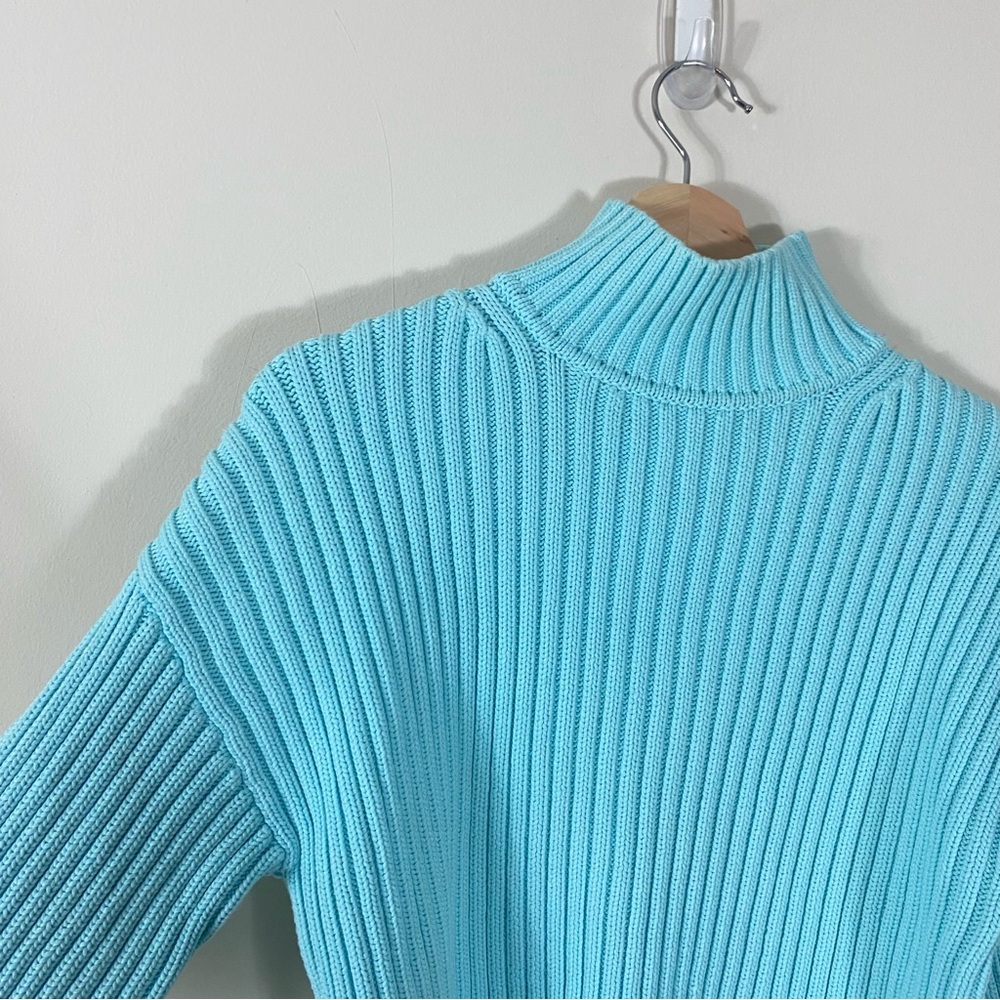 & OTHER STORIES Chunky Ribbed Turtleneck Sweater in Light Blue - XS - Picture 12 of 15